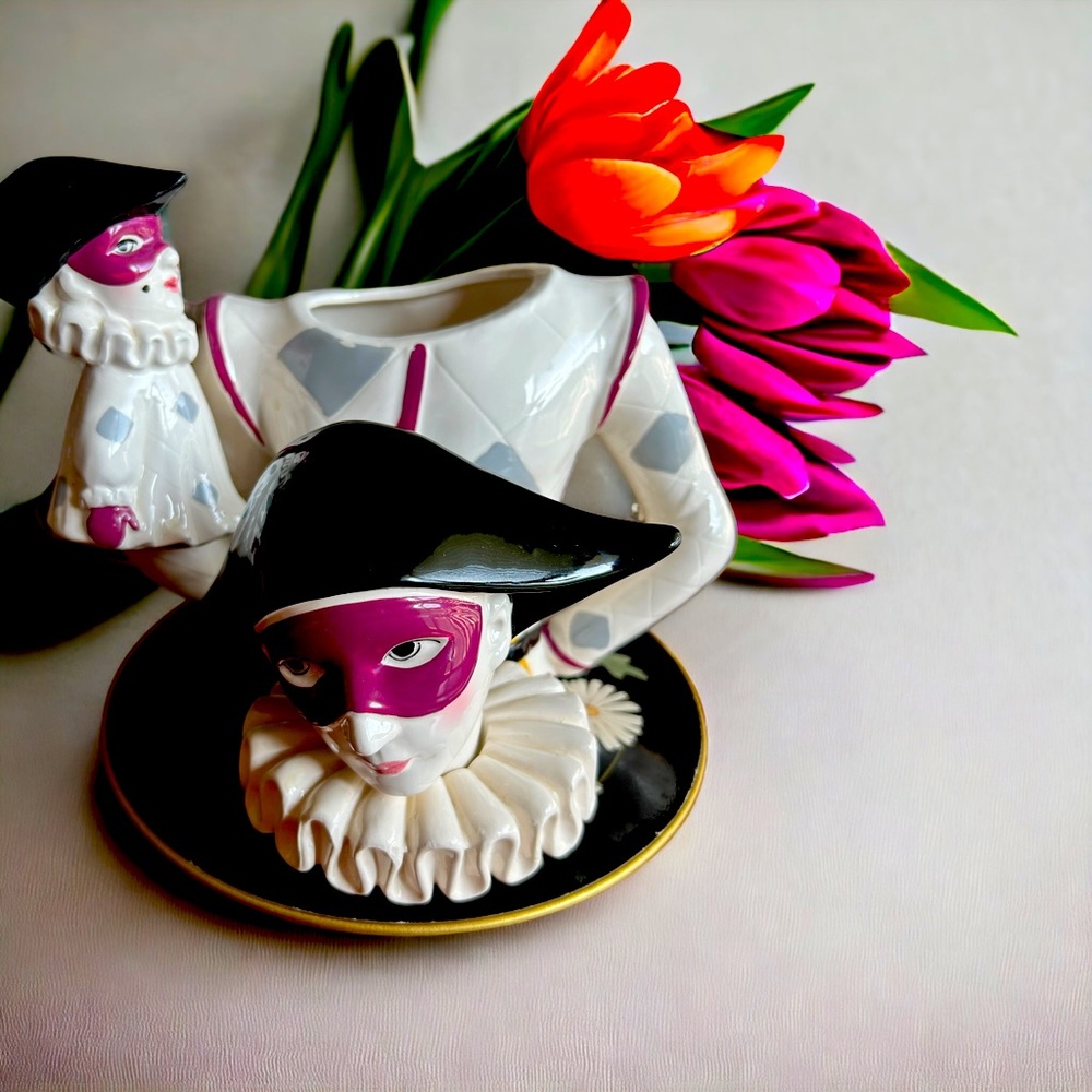 1970s Japanese Sigma Porcelain Harlequin Teapot